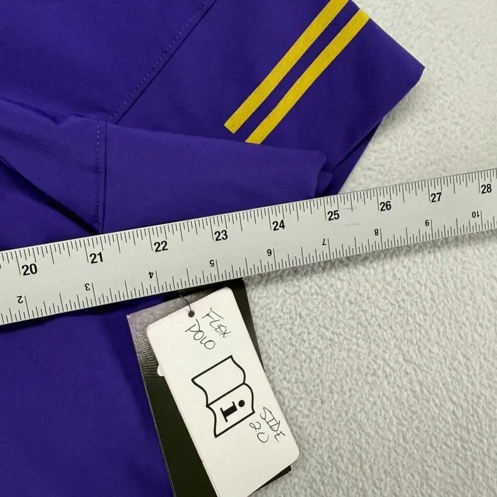 Louisiana State University Polo Shirt men's Large Purple Nike Coaches DriFit NEW